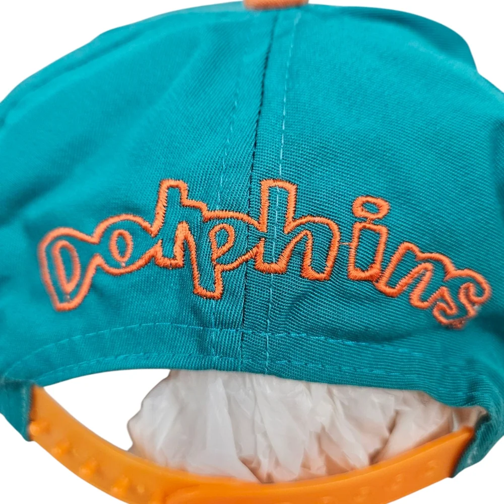 Vintage 90 Mighty Mac Retro Miami Dolphins NFL Football Snapback Hat Cap Toddler